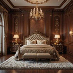 O2DESIGNER Modern Luxury Wooden Classic Bed Design
