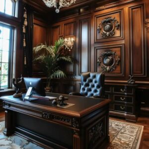 O2Designer Luxury Solid Wood Boss Office Desk