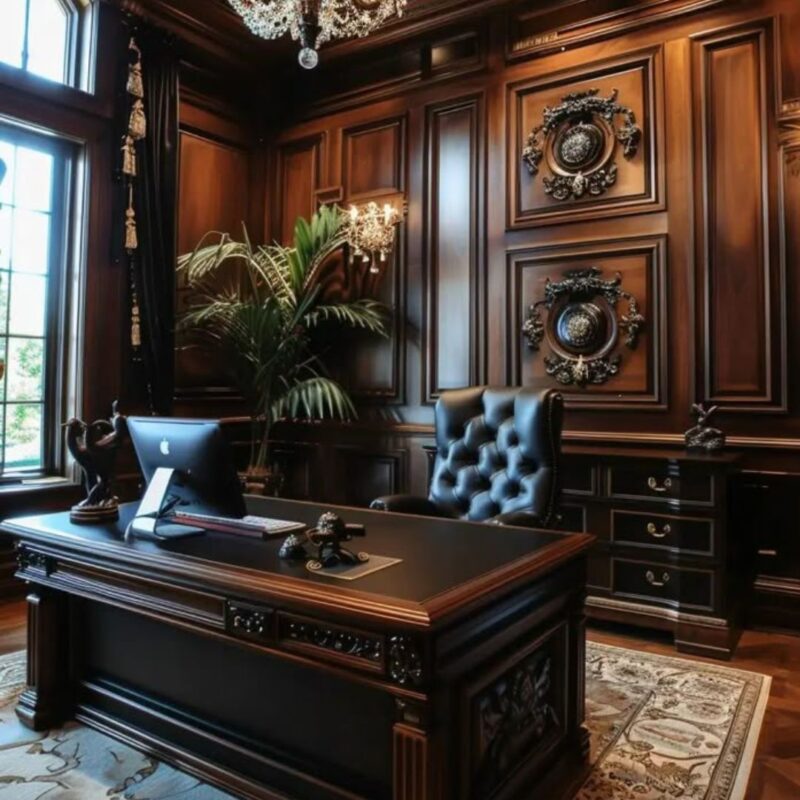 O2Designer Luxury Solid Wood Boss Office Desk