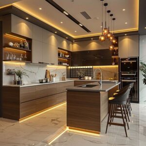 Elegant Wooden Kitchen Setup – O2Designer