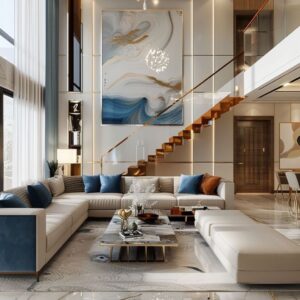 O2Designer Premium Wood Living Room Set